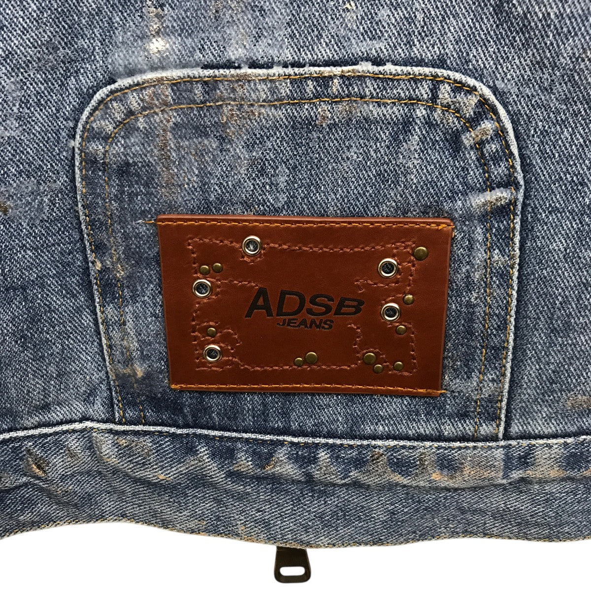 Andersson Bell WAX Coated Denim Motorcycle Jacketデニムジャケット 古着・中古-8枚目のアイテム画像