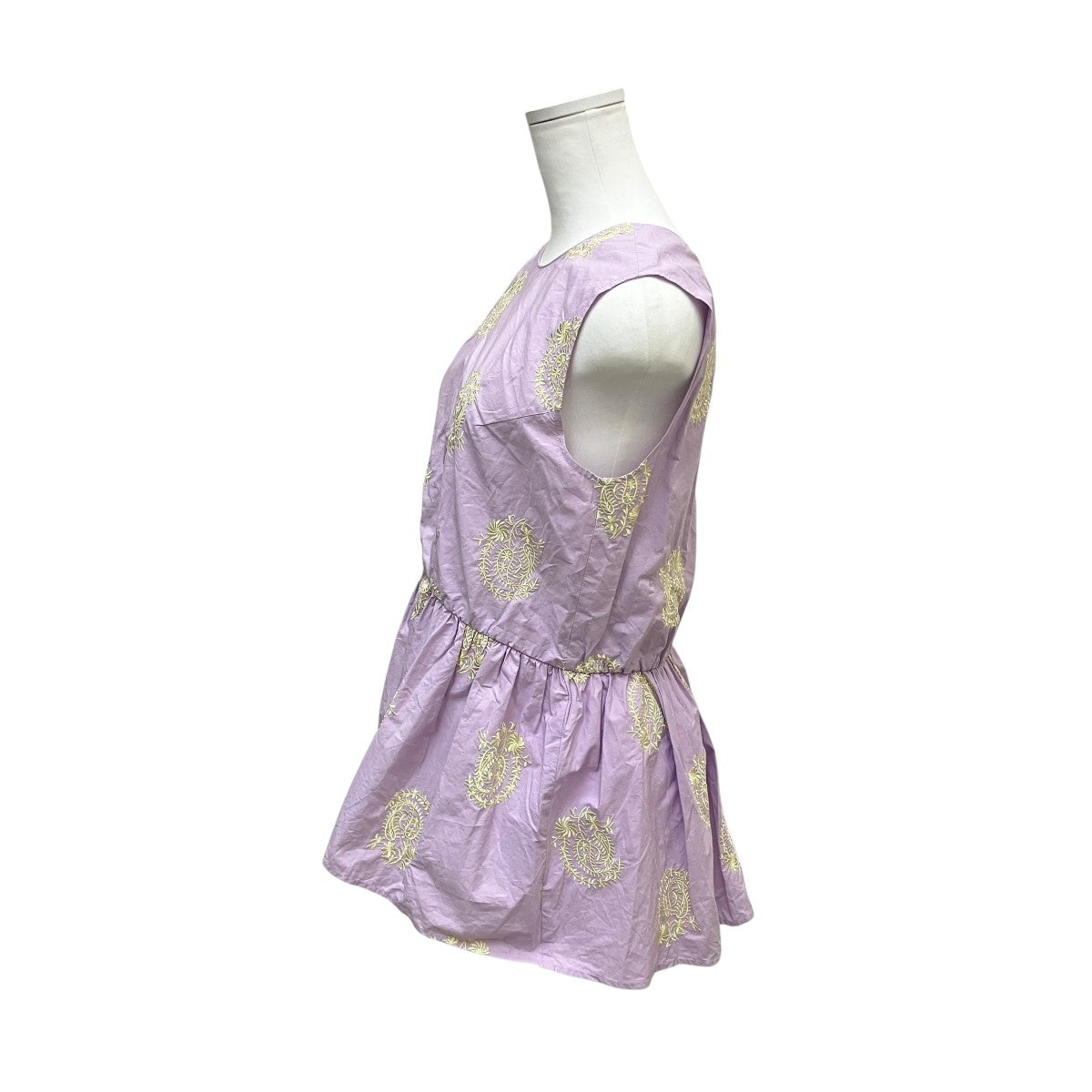 ne quittez pas poplin paisley emb sleeveless top刺繍ノースリーブブラウス010241GL5 古着・中古-3枚目のアイテム画像