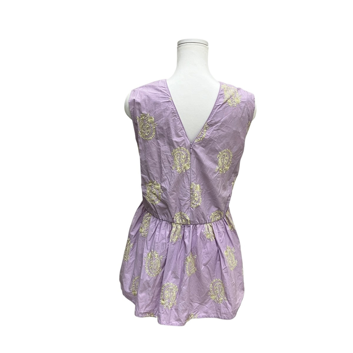 ne quittez pas poplin paisley emb sleeveless top刺繍ノースリーブブラウス010241GL5 古着・中古-4枚目のアイテム画像