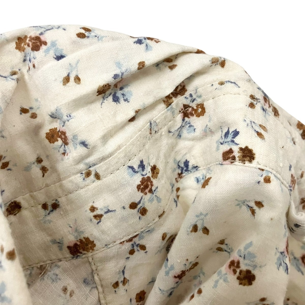 45R インドカディ森花プリントのくしゅくしゅブラウス総柄シャツ70930053 古着・中古-4枚目のアイテム画像