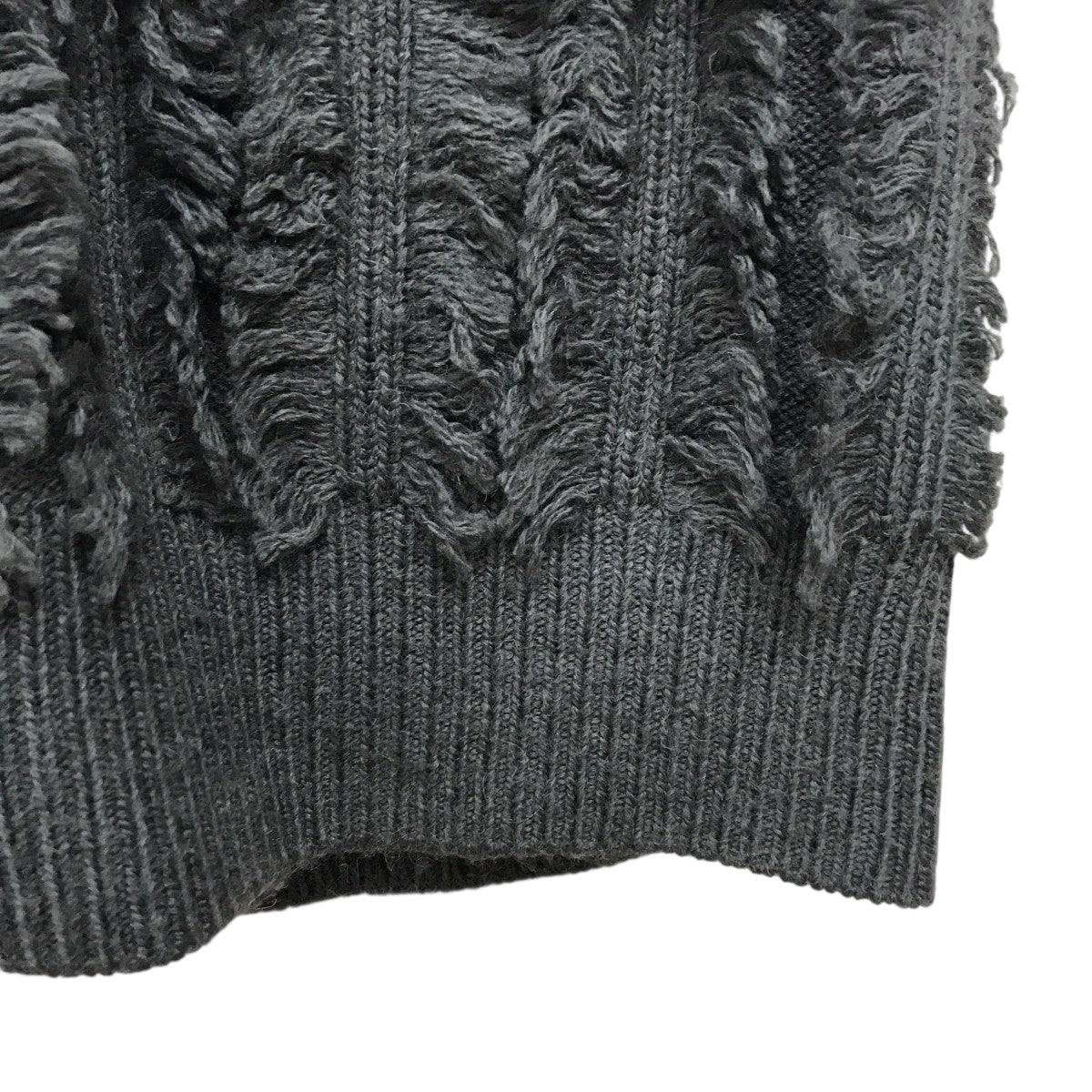 OBLI(オブリ) フリンジニットワンピース グレー サイズ F｜【公式