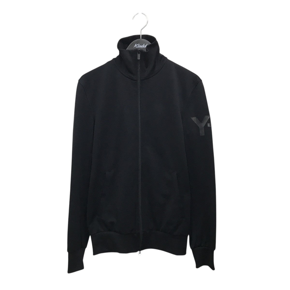 6563 Y-3 ジップアップジャケット　3本ライン　ロゴプリント　ブラック Y-3 ブラック ジップアップジャケット 6563 Y-3 ジップアップ