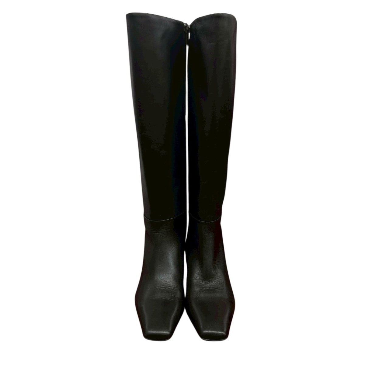 LE TALON バックル付きブラックロングブーツ ル タロン LE TALON 《追加予約4》2cmワイドシャフトロングブーツ