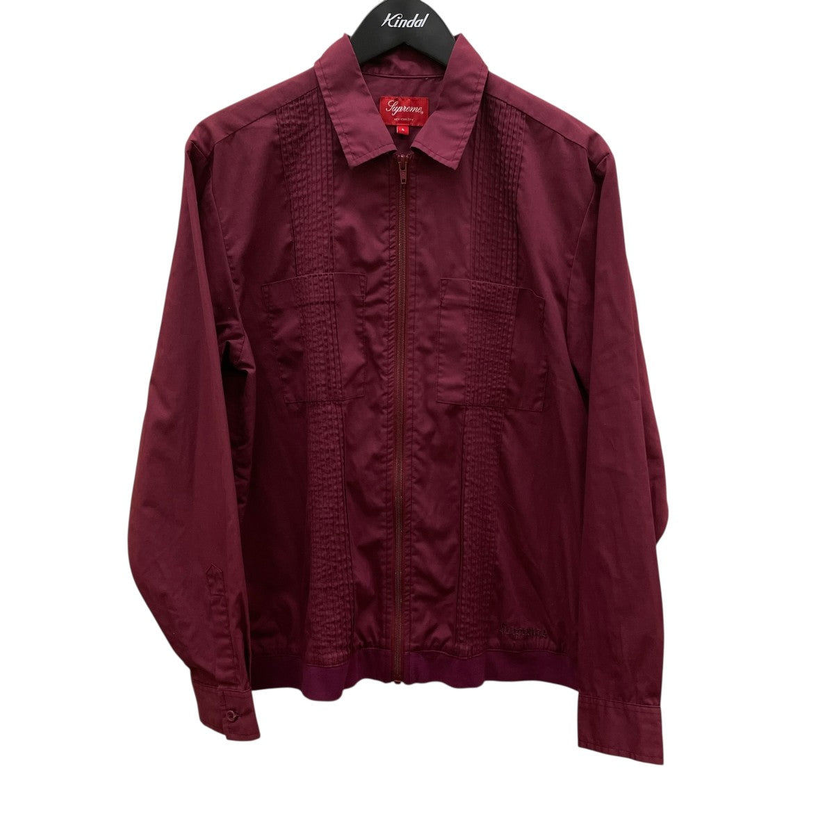 Supreme PIN TUCK ZIP UP SHIRTジップアップシャツ 古着・中古-1枚目のアイテム画像