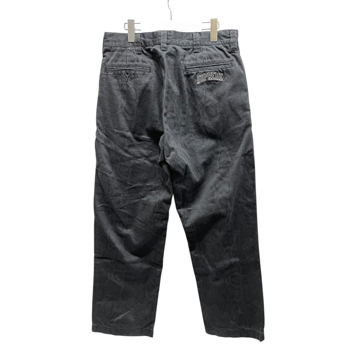 Supreme(シュプリーム) snake print chino pantsパンツ ブラック