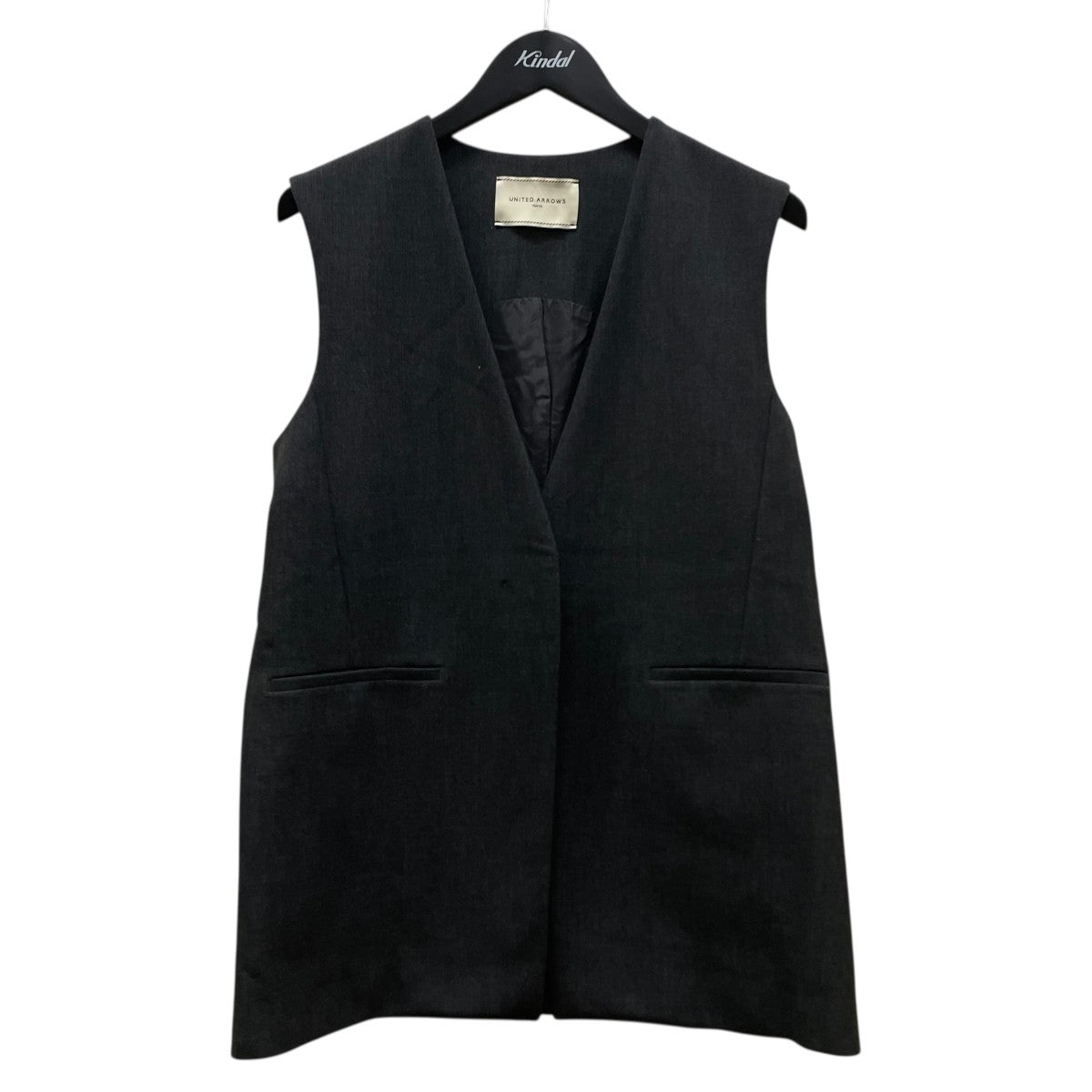 UNITED ARROWS ダブルクロス ミドル ベスト 古着・中古-1枚目のアイテム画像
