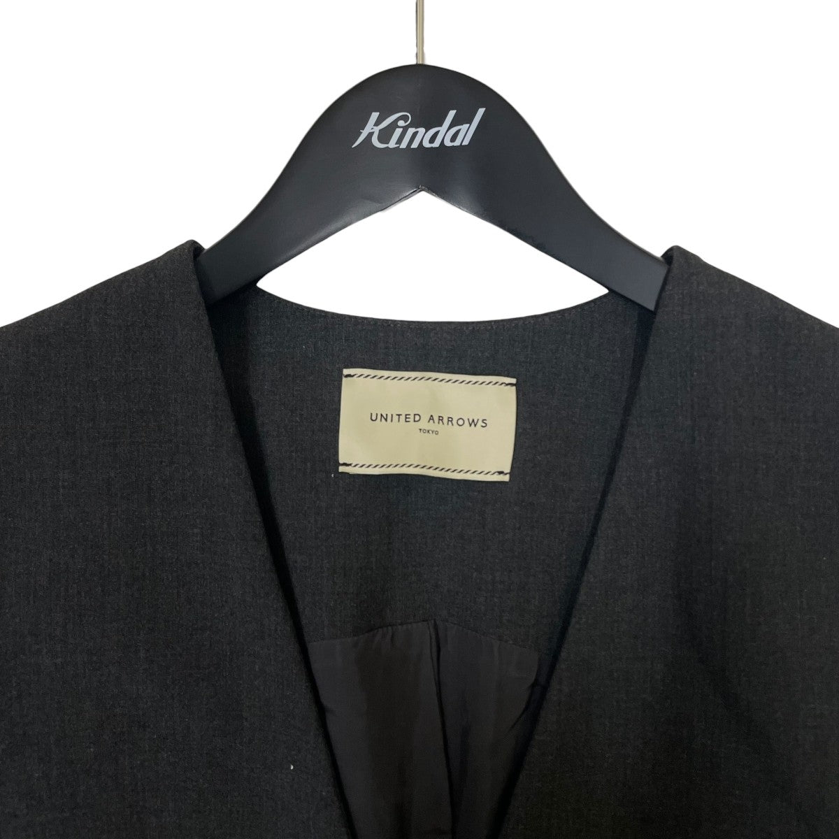 UNITED ARROWS ダブルクロス ミドル ベスト 古着・中古-3枚目のアイテム画像