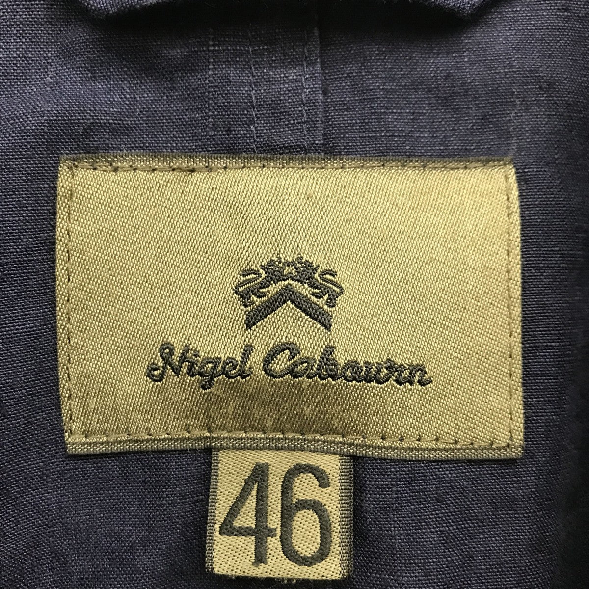 美品 ナイジェルケーボーン テーラードジャケット インディゴ リネン 46 ナイジェルケーボン インディゴジャケット 美品 ナイジェルケーボーン