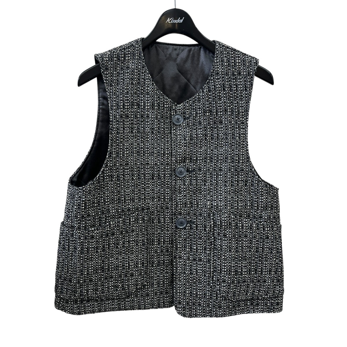 OVER VEST FAUX TWEEDリバーシブルオーバーベスト