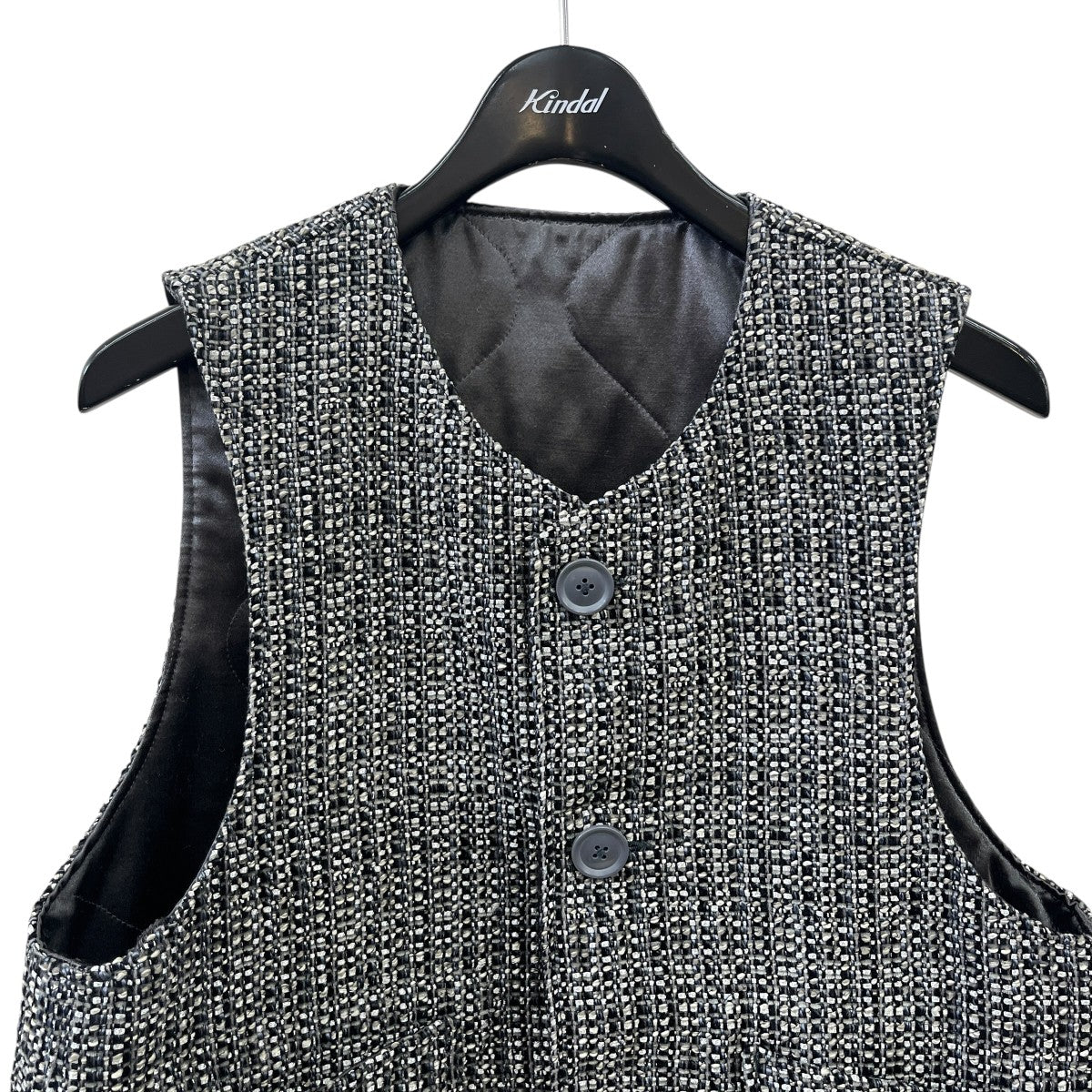 OVER VEST FAUX TWEEDリバーシブルオーバーベスト