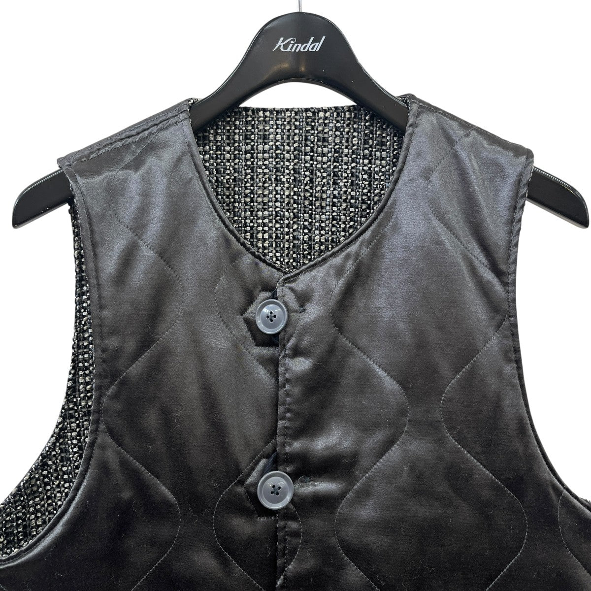 OVER VEST FAUX TWEEDリバーシブルオーバーベスト