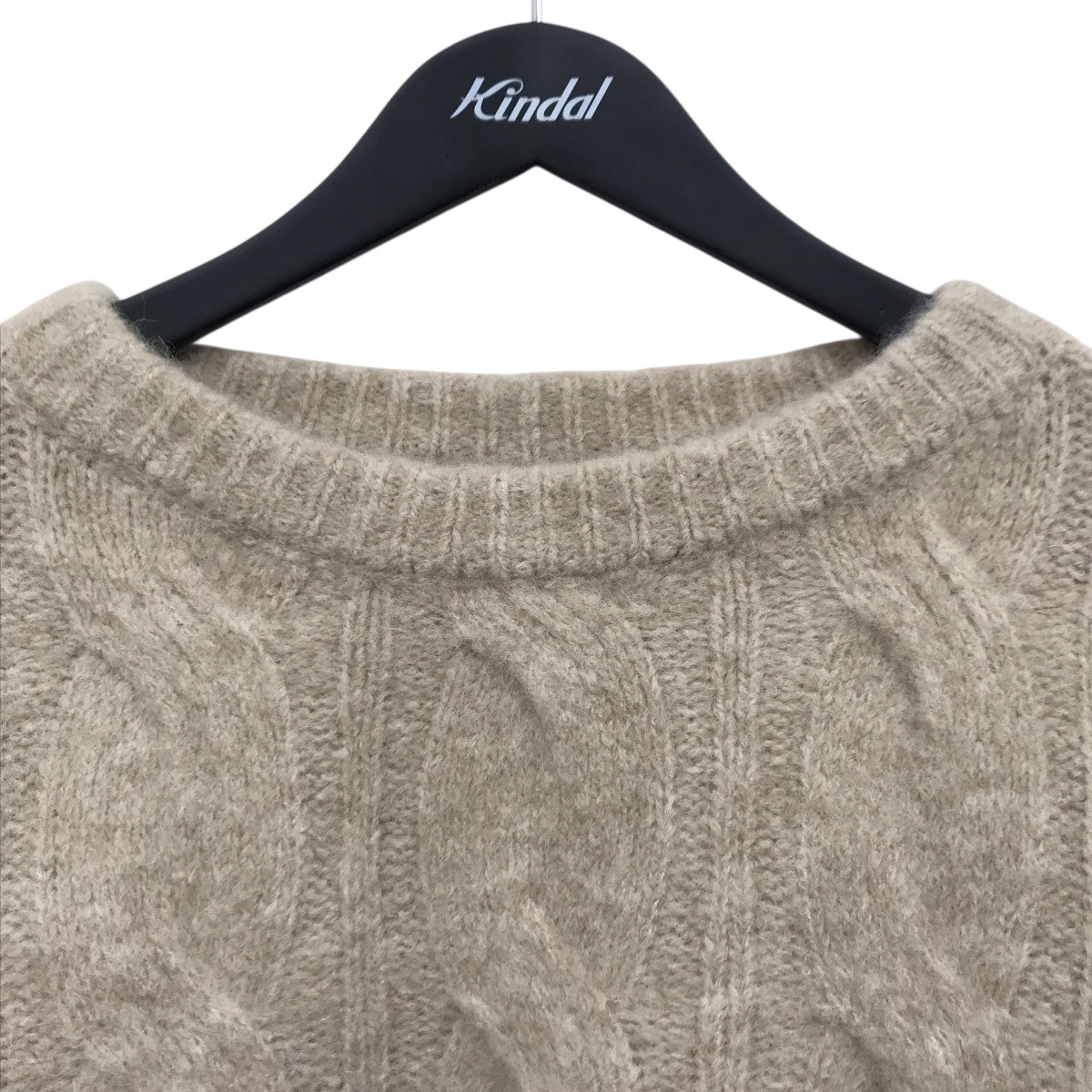 Plage(プラージュ) アルパカコン ケーブル ショートプルオーバーニット