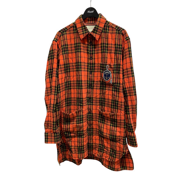 GUCCI(グッチ) LOGO WAPPENN LONG SHIRTチェックシャツ538963 538963