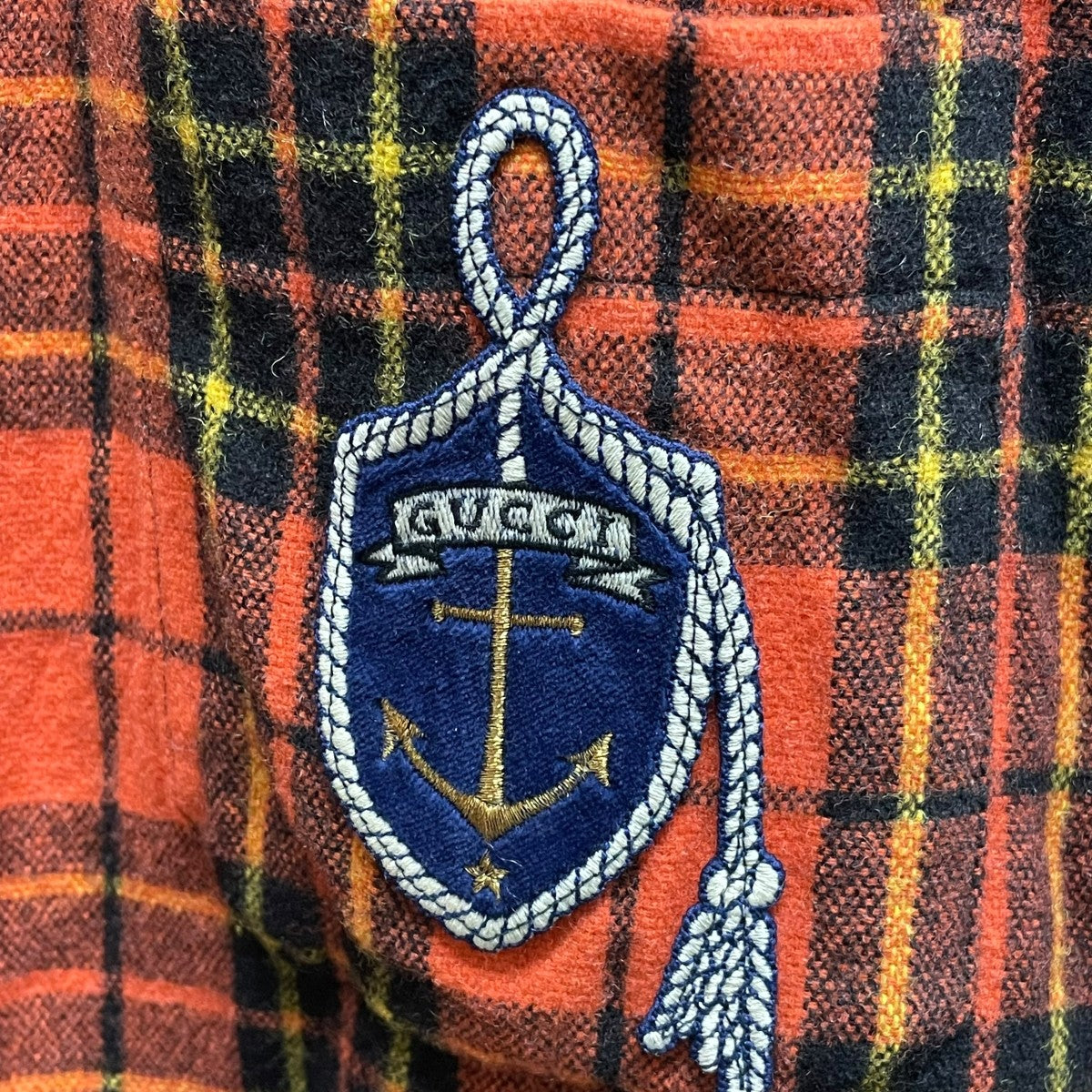 GUCCI(グッチ) LOGO WAPPENN LONG SHIRTチェックシャツ538963 538963
