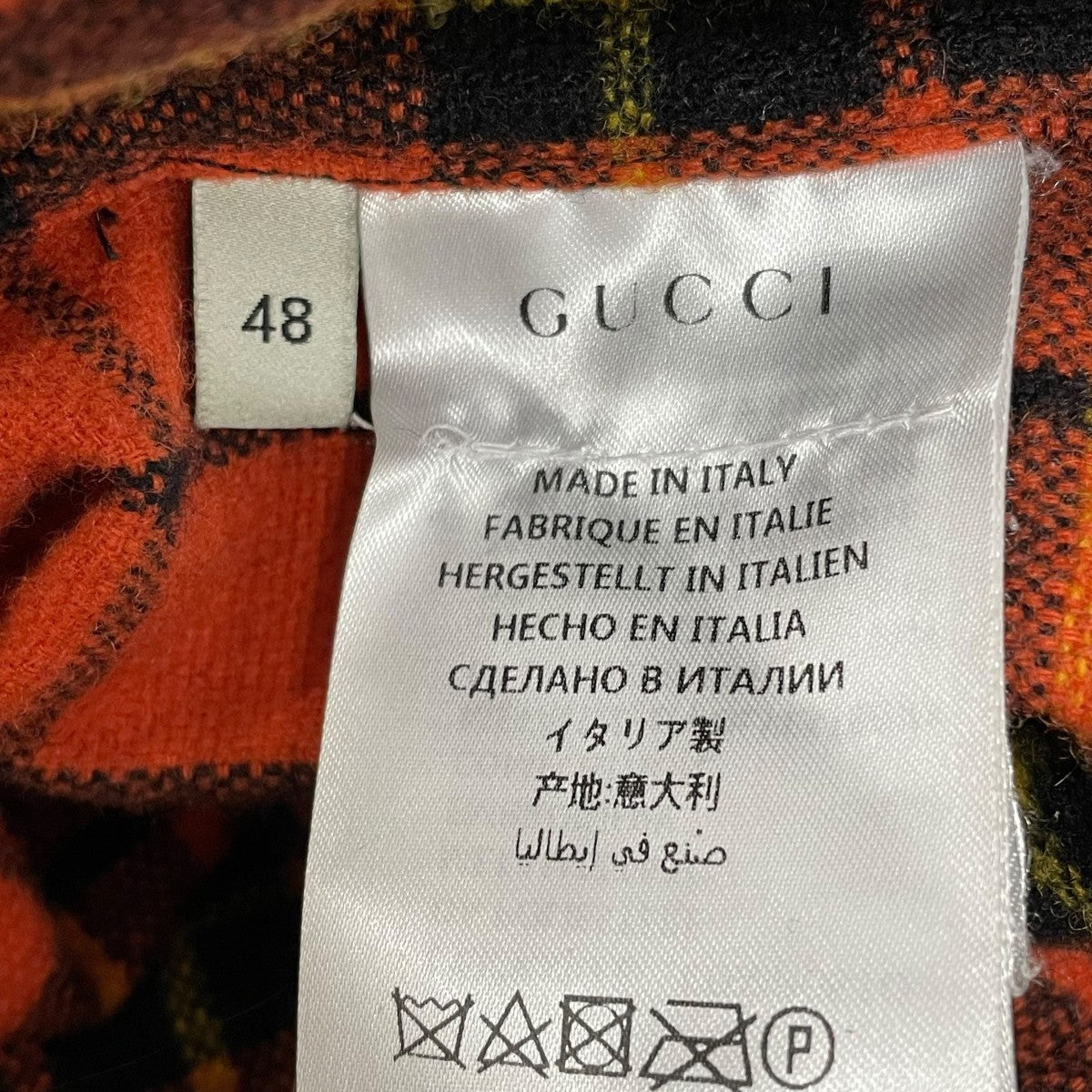 GUCCI(グッチ) LOGO WAPPENN LONG SHIRTチェックシャツ538963 538963