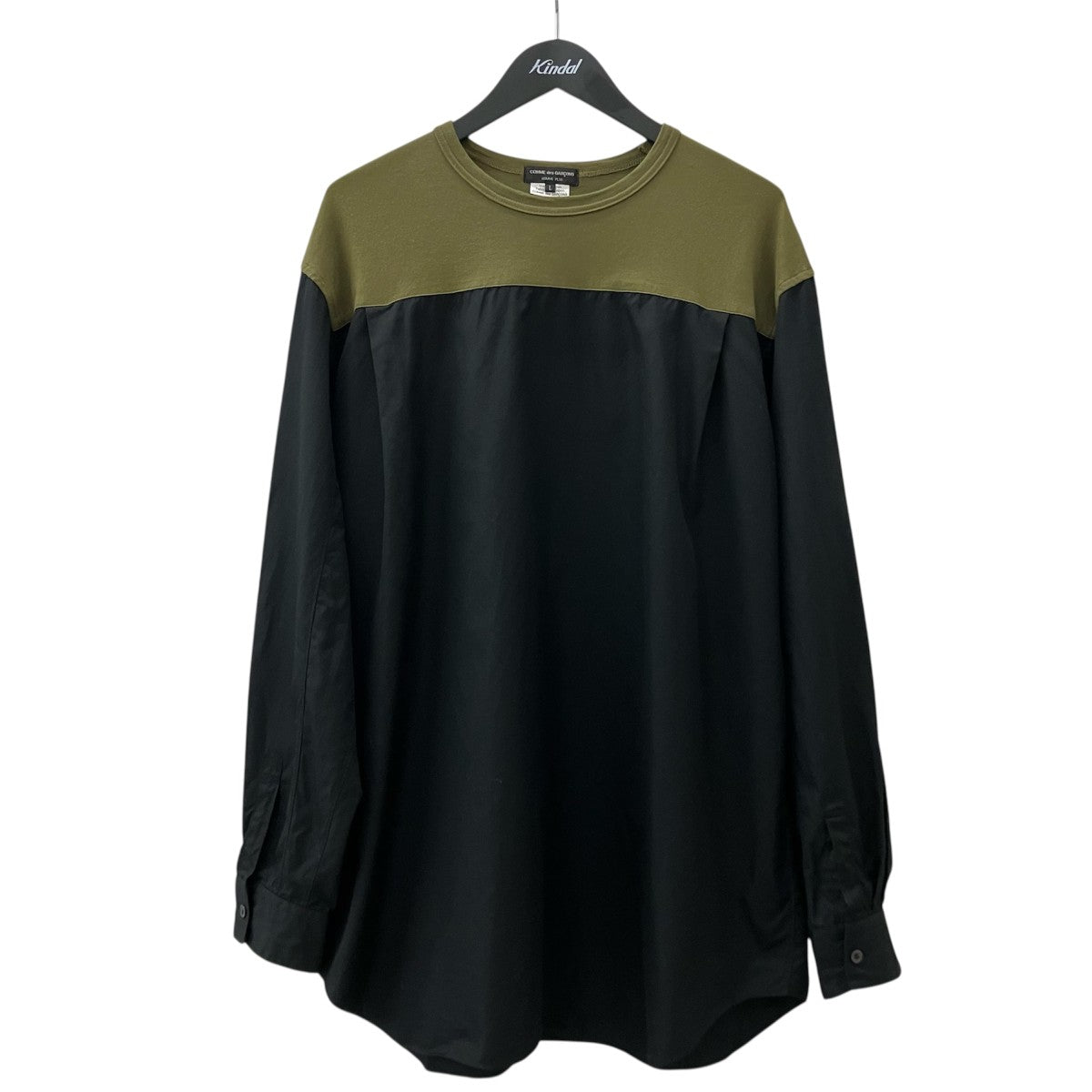 COMME des GARCONS HOMME PLUS 25AW切り替えクルーネック 長袖ドッキングシャツPP-B020 AD2025 古着・中古-1枚目のアイテム画像