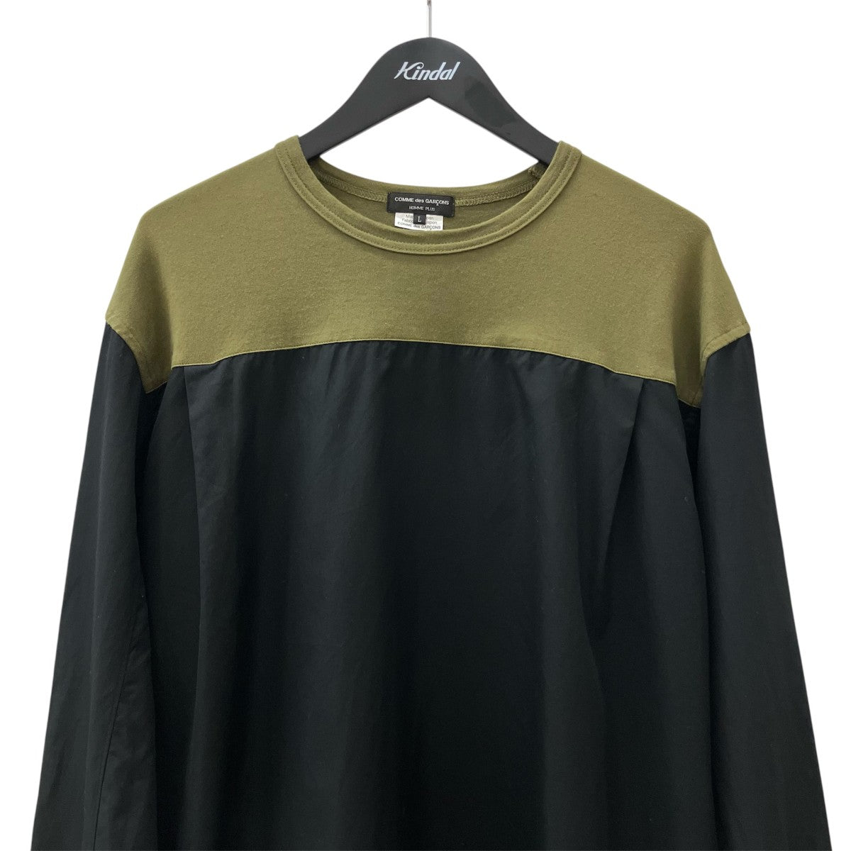 COMME des GARCONS HOMME PLUS 25AW切り替えクルーネック 長袖ドッキングシャツPP-B020 AD2025 古着・中古-3枚目のアイテム画像