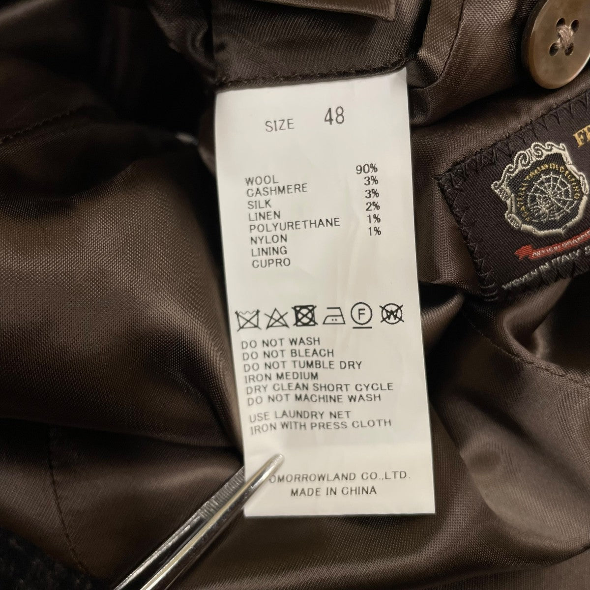 TOMORROW LAND PILGRIM(トゥモローランドピルグリム) ウールシルク