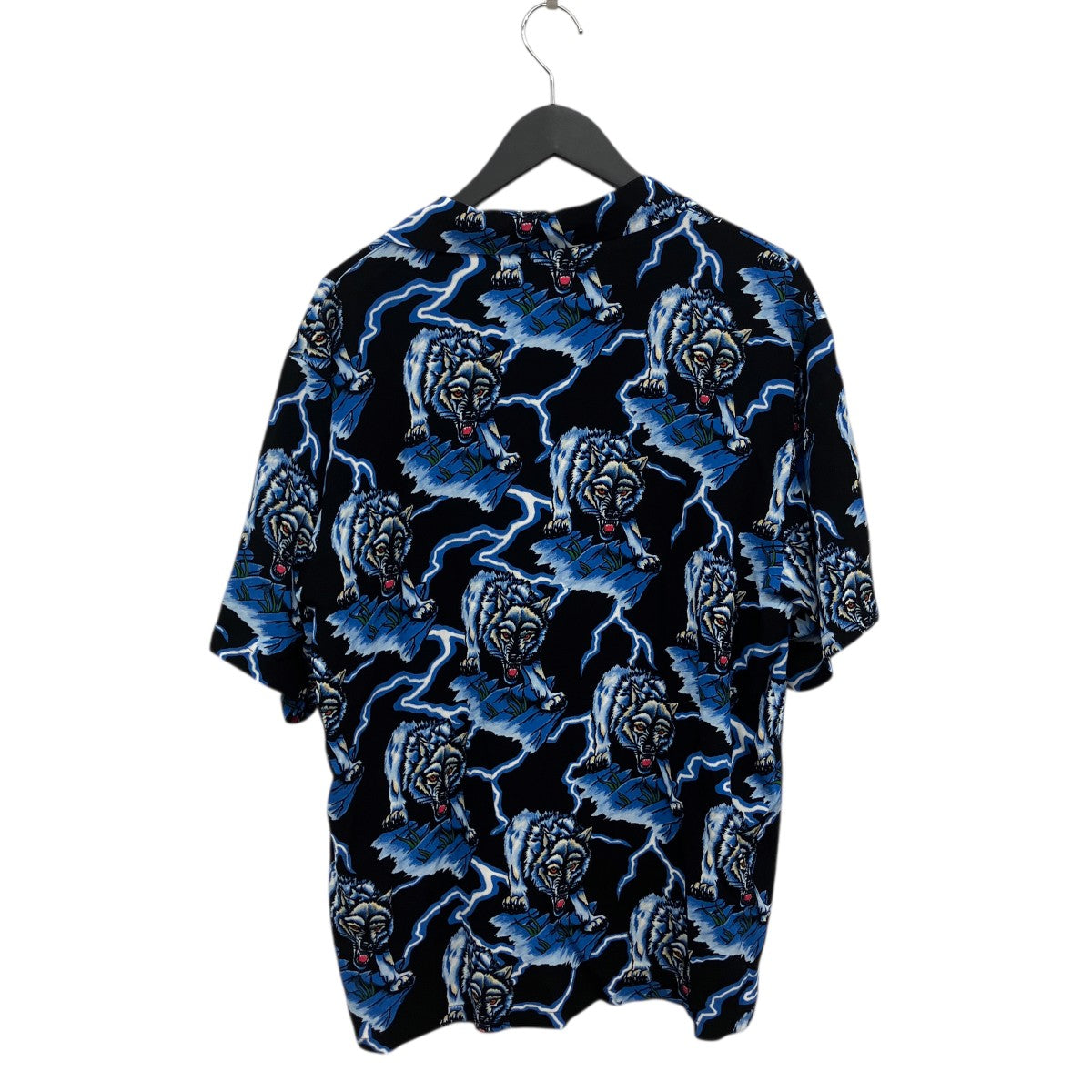 WOLF AND LIGHTNING柄アロハシャツ02221AH04