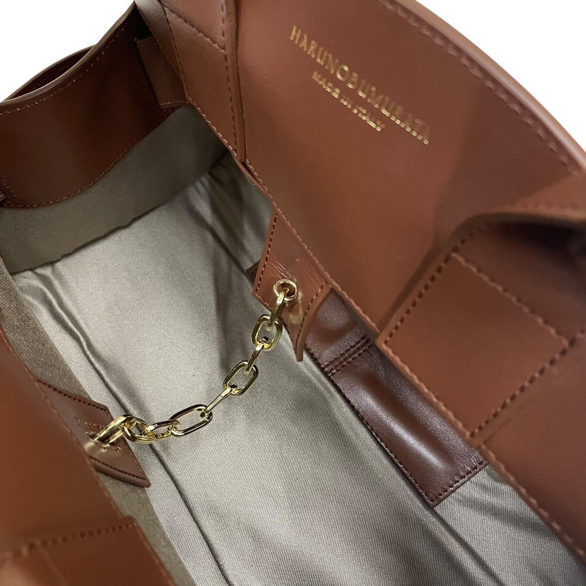 HARUNOBUMURATA PIADINA - LEATHER BELTED SMALL BOSTONレザーバッグ 古着・中古-5枚目のアイテム画像