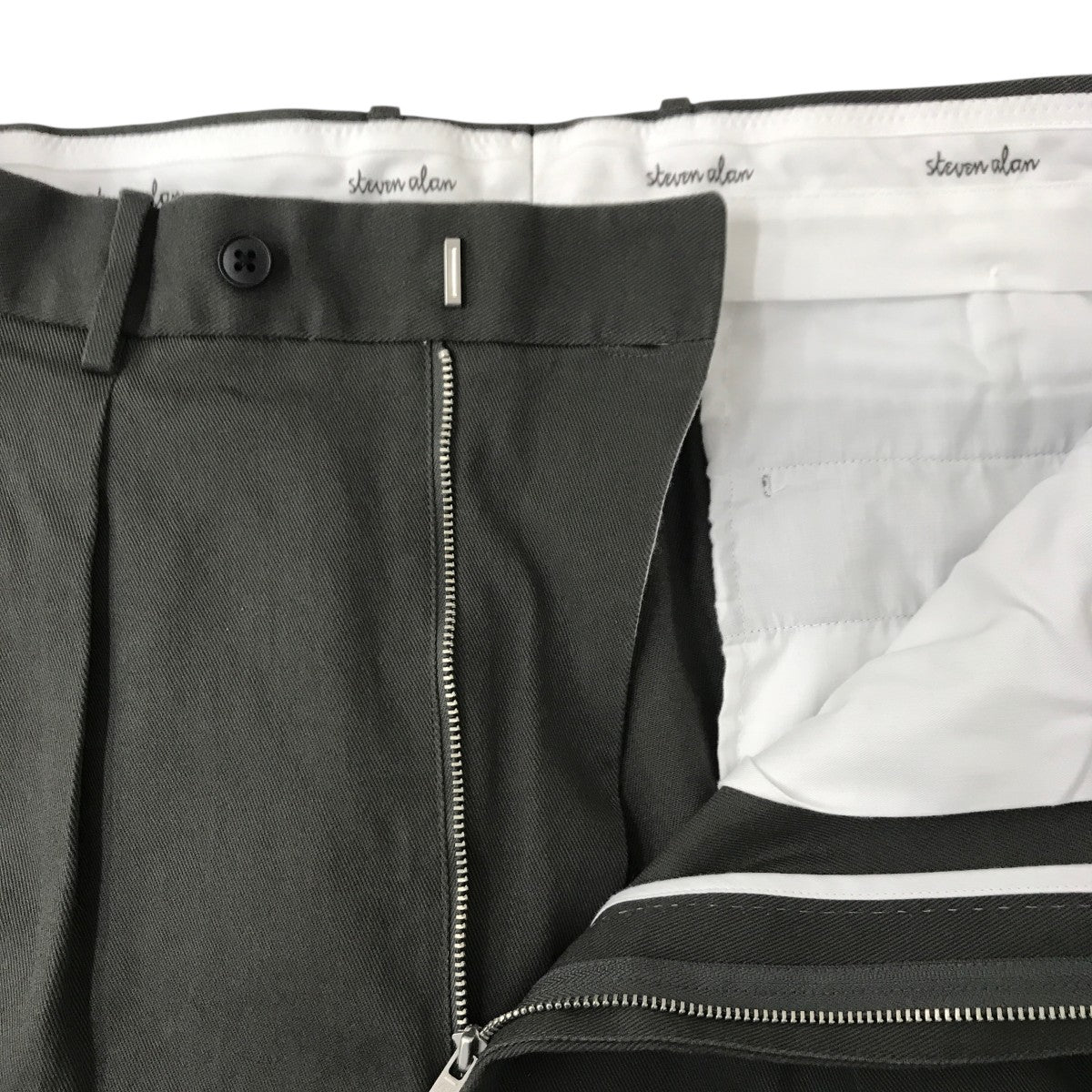 STEVEN ALAN ドリル インツープリーツ ドレス トラウザーズパンツ 古着・中古-3枚目のアイテム画像