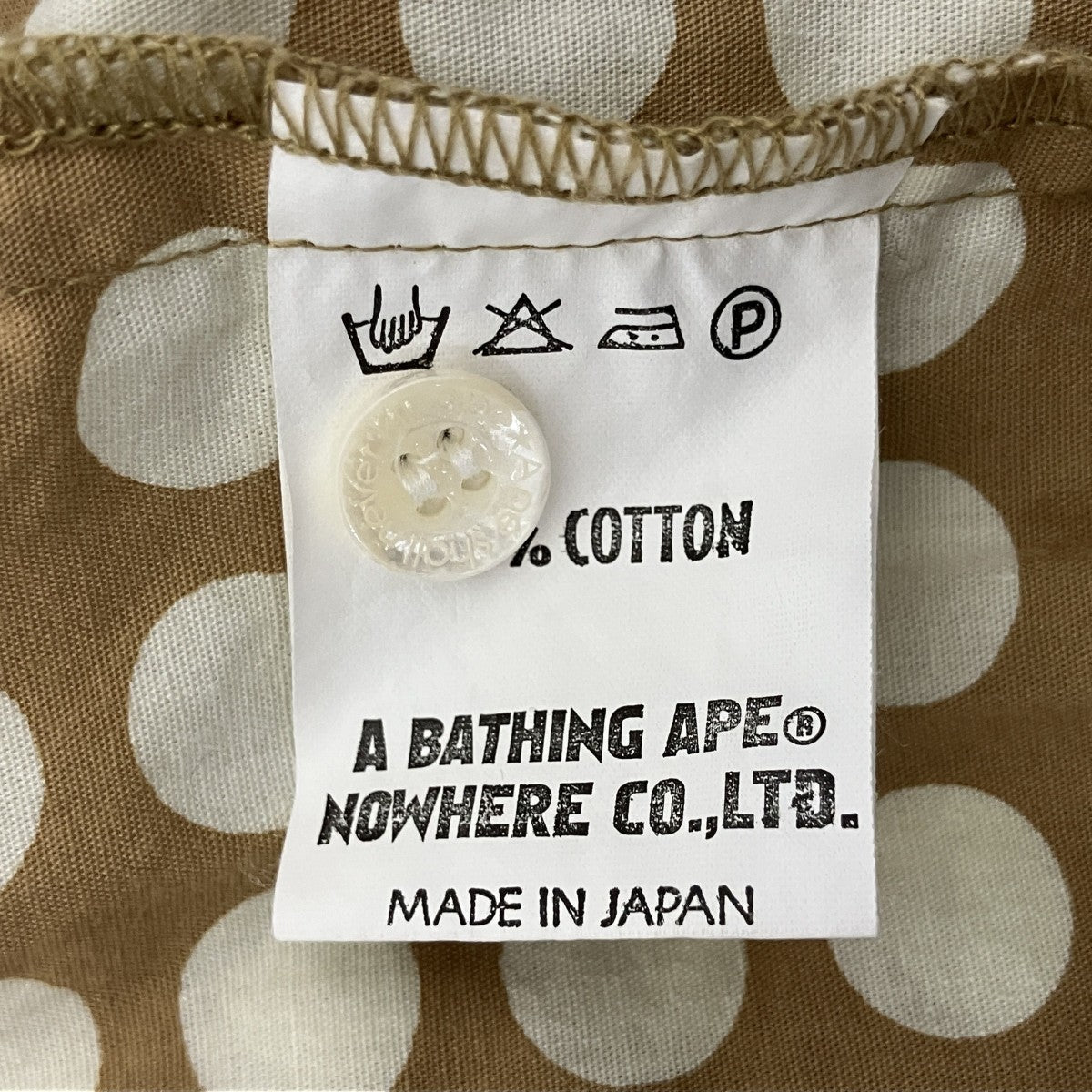 A BATHING APE ドット半袖シャツ 古着・中古-4枚目のアイテム画像