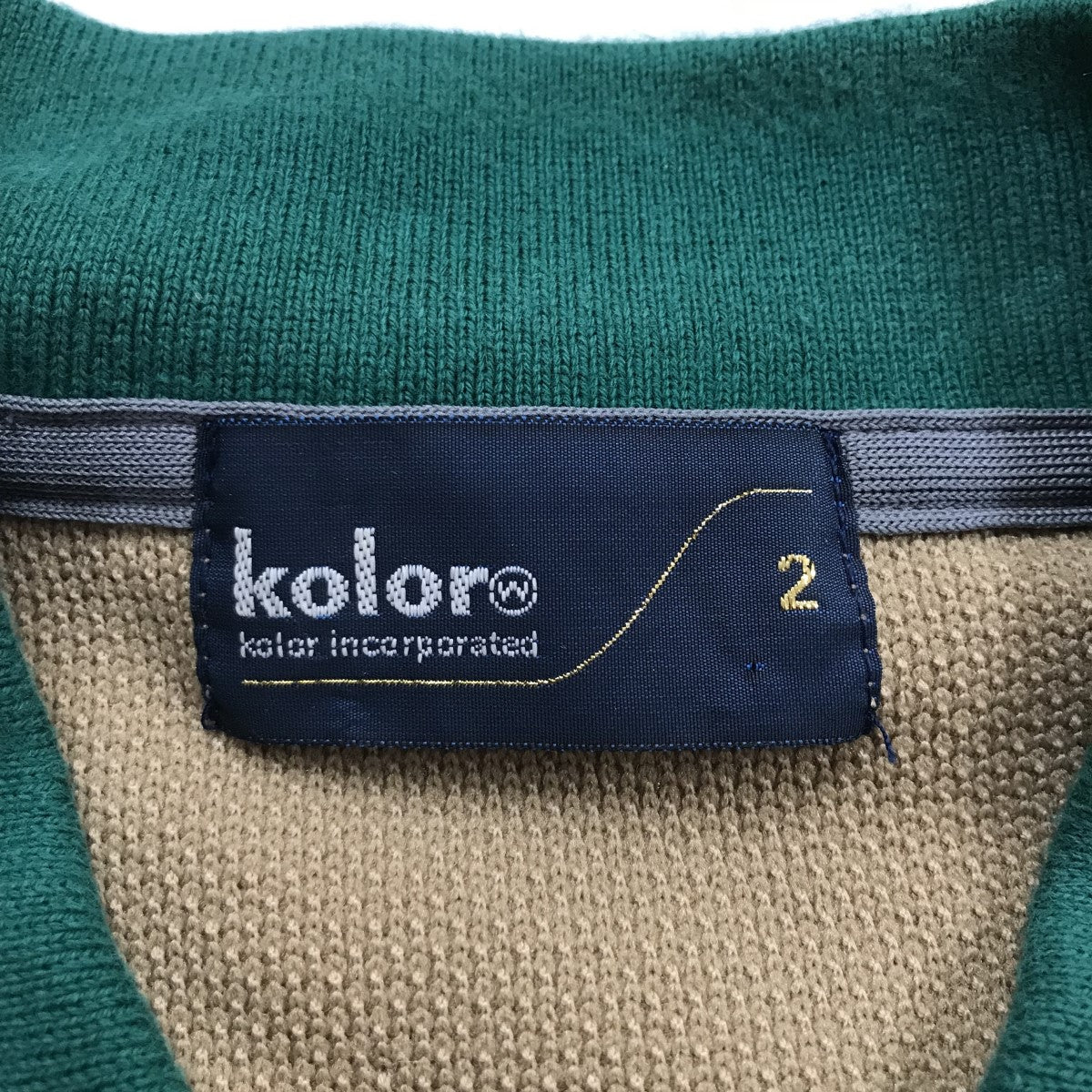 KOLOR(カラー) 20SSビッグ鹿の子半袖ポロシャツ20SCL-T03202 20SCL