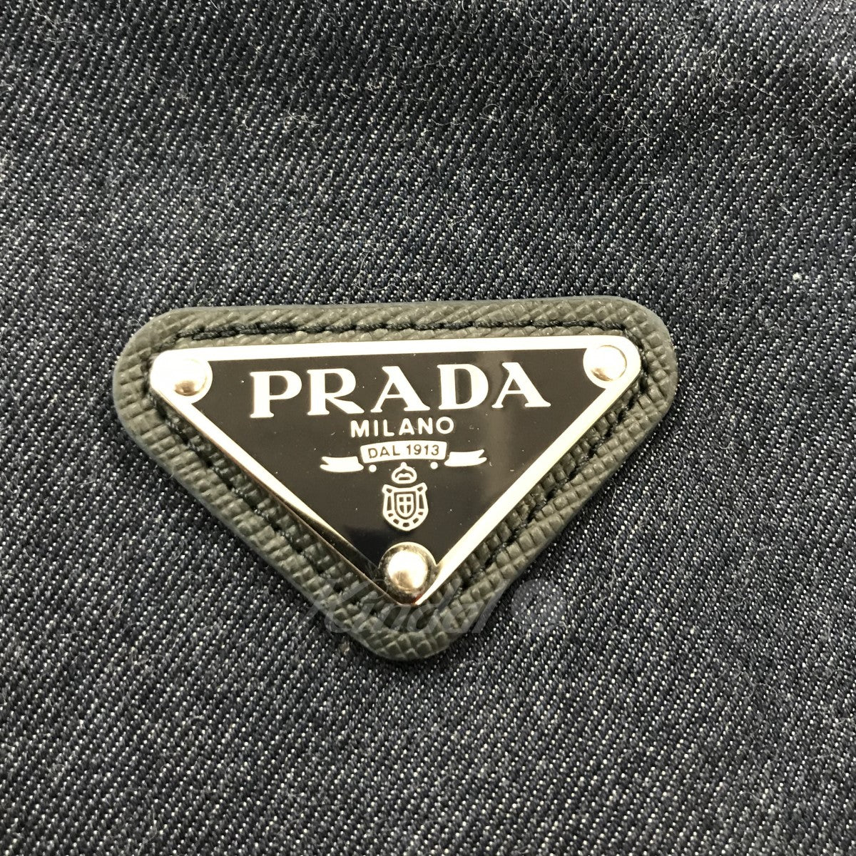 PRADA(プラダ) トライアングルロゴデニムシャツ RN．98339 インディゴ ...