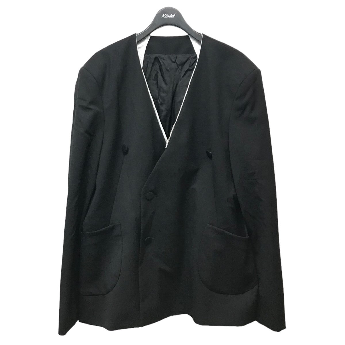 kiko kostadinov(キココスタディノフ) 23SS「ORMA REVERSIBLE BLAZER」リバーシブルブレザージャケット  00142023 ブラック サイズ 52｜【公式】カインドオルオンライン ブランド古着・中古通販【kindal】