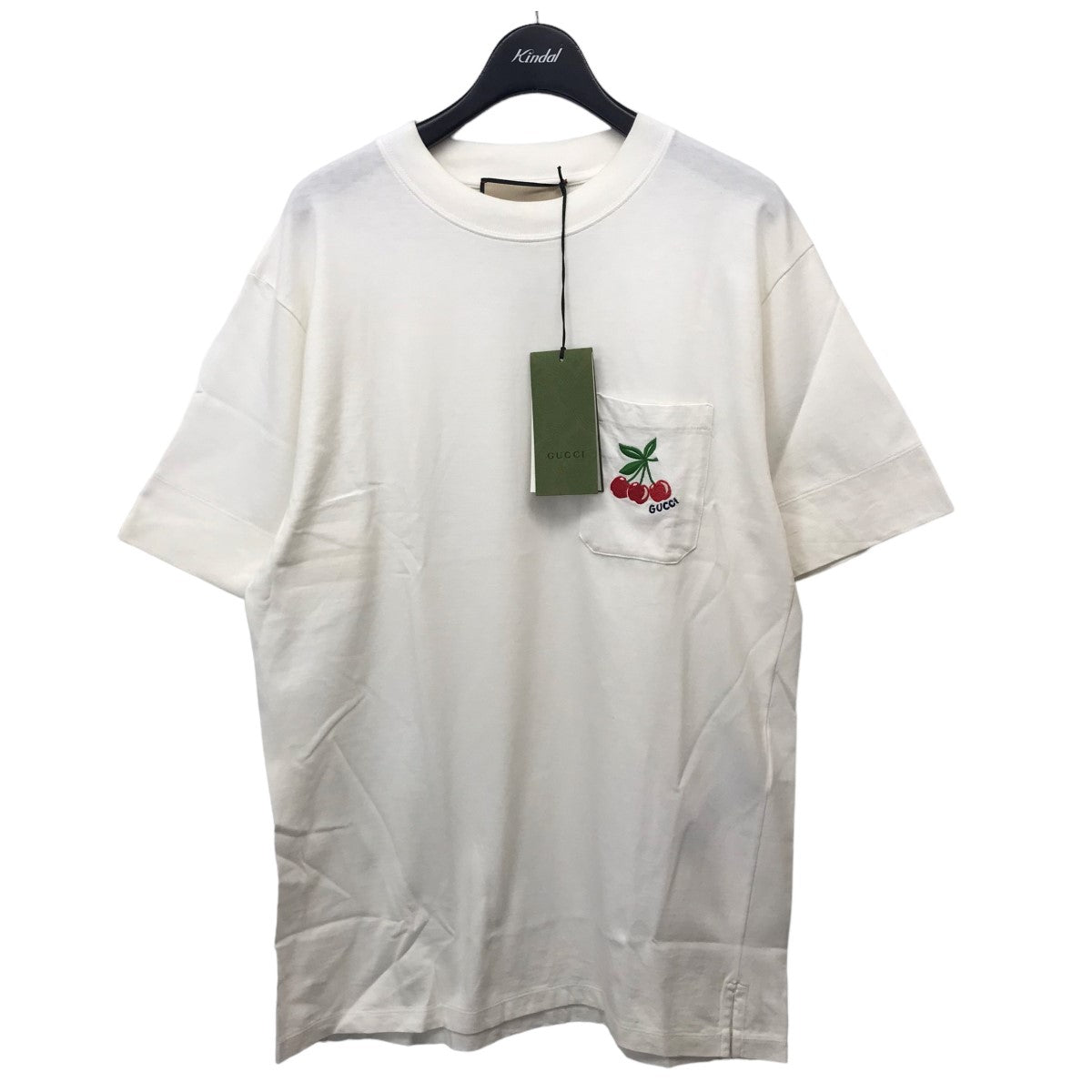 GUCCI(グッチ) エンブロイダリーポケットTシャツ 729690 ホワイト サイズ 16｜【公式】カインドオルオンライン  ブランド古着・中古通販【kindal】