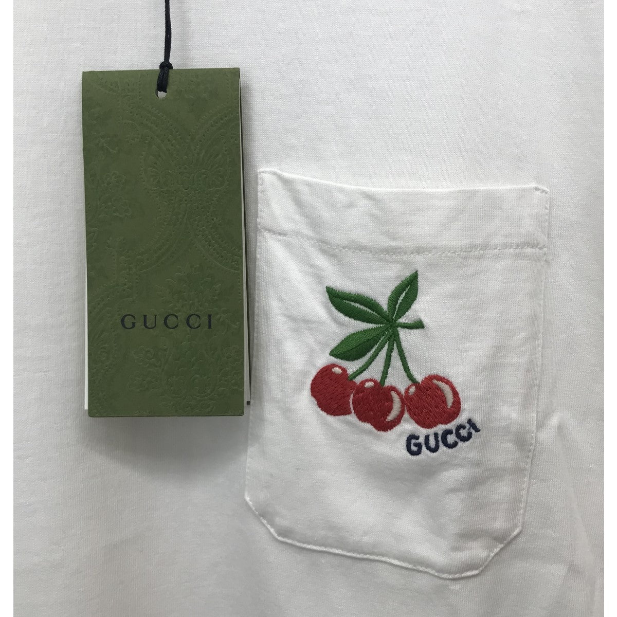 GUCCI(グッチ) エンブロイダリーポケットTシャツ 729690 ホワイト サイズ 16｜【公式】カインドオルオンライン  ブランド古着・中古通販【kindal】