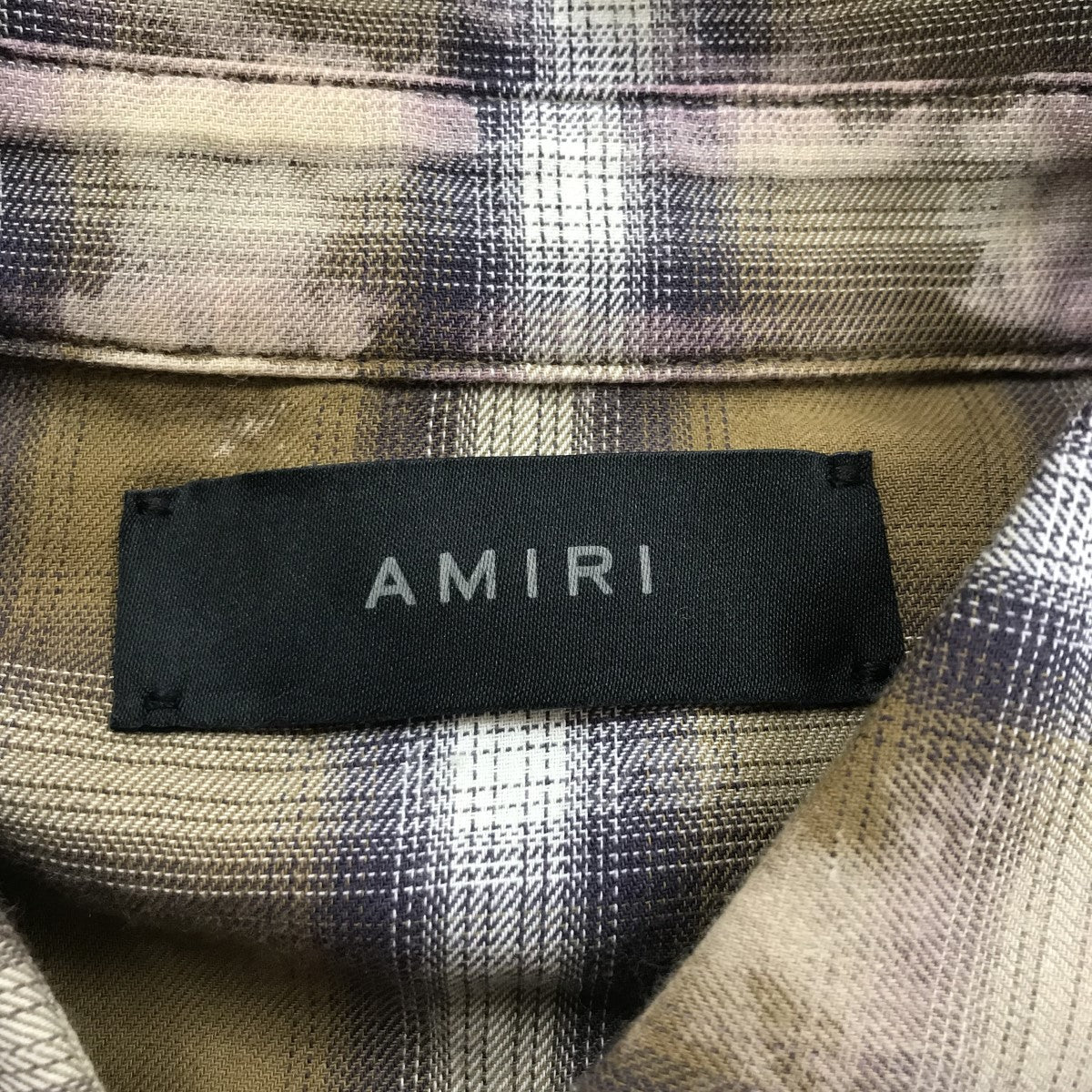 AMIRI(アミリ) 23AWバックロゴコットンフランネルブリーチシャツ【値下げ】