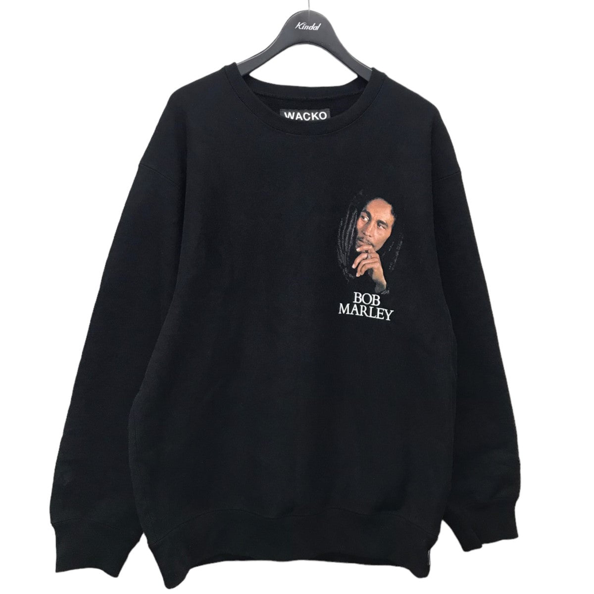 WACKO MARIA×BOB MARLEY 「HEAVY WEIGHT CREW NECK SWEAT SHIRT」プリントスウェット ブラック  サイズ L｜【公式】カインドオルオンライン ブランド古着・中古通販【kindal】