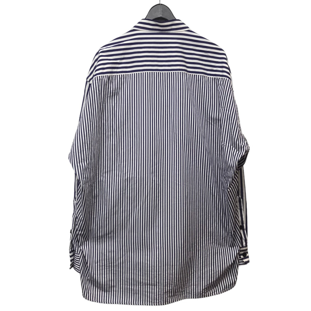 23SS「Thomas Mason Cotton Poplin L S Shirt」 ストライプコットンポプリンシャツ 23-03038M