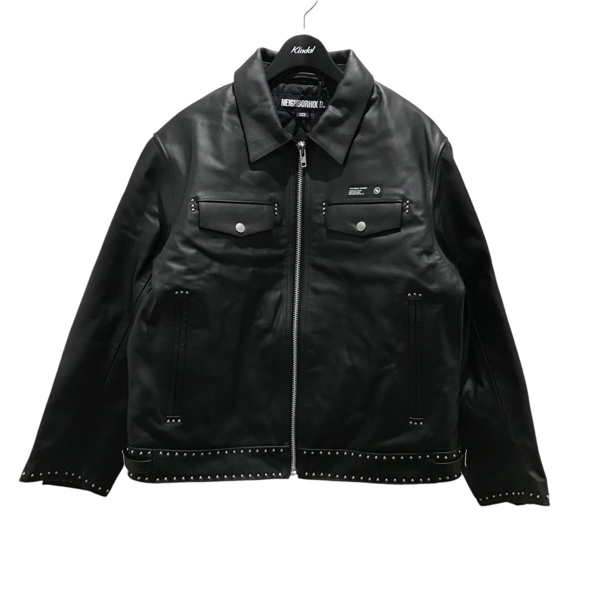 NEIGHBORHOOD(ネイバーフッド) 23AWSTUDS SINGLE LEATHER JACKETスタッズシングルレザージャケット232SZNH-JKM07  232SZNH-JKM07 ブラック サイズ L｜【公式】カインドオルオンライン ブランド古着・中古通販【kindal】