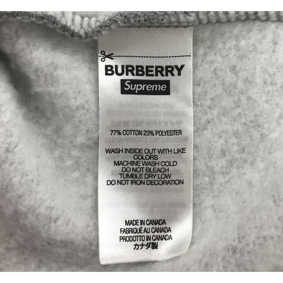 Supreme×BURBERRY 22SS「Box Logo Hooded Sweatshirt」BOXロゴプルオーバーパーカー ヘザーグレー サイズ  Ｍ｜【公式】カインドオルオンライン ブランド古着・中古通販【kindal】