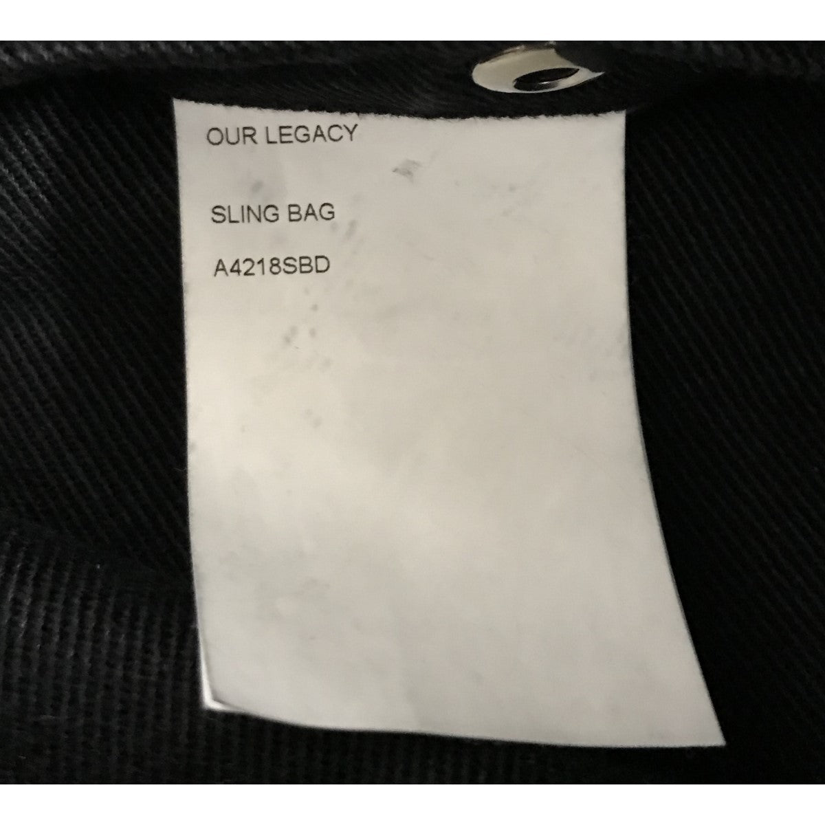 OUR LEGACY(アワーレガシー) 「SLING BAG Washed Black Denim