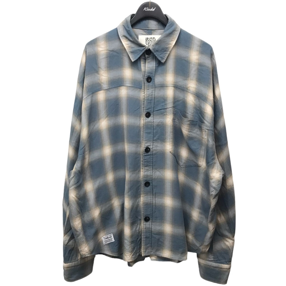 24SS【CIRCLE YOKE SLEEVE OMBLRE CHECK SHIRT】オンブレチェックシャツE03-BDSH24S