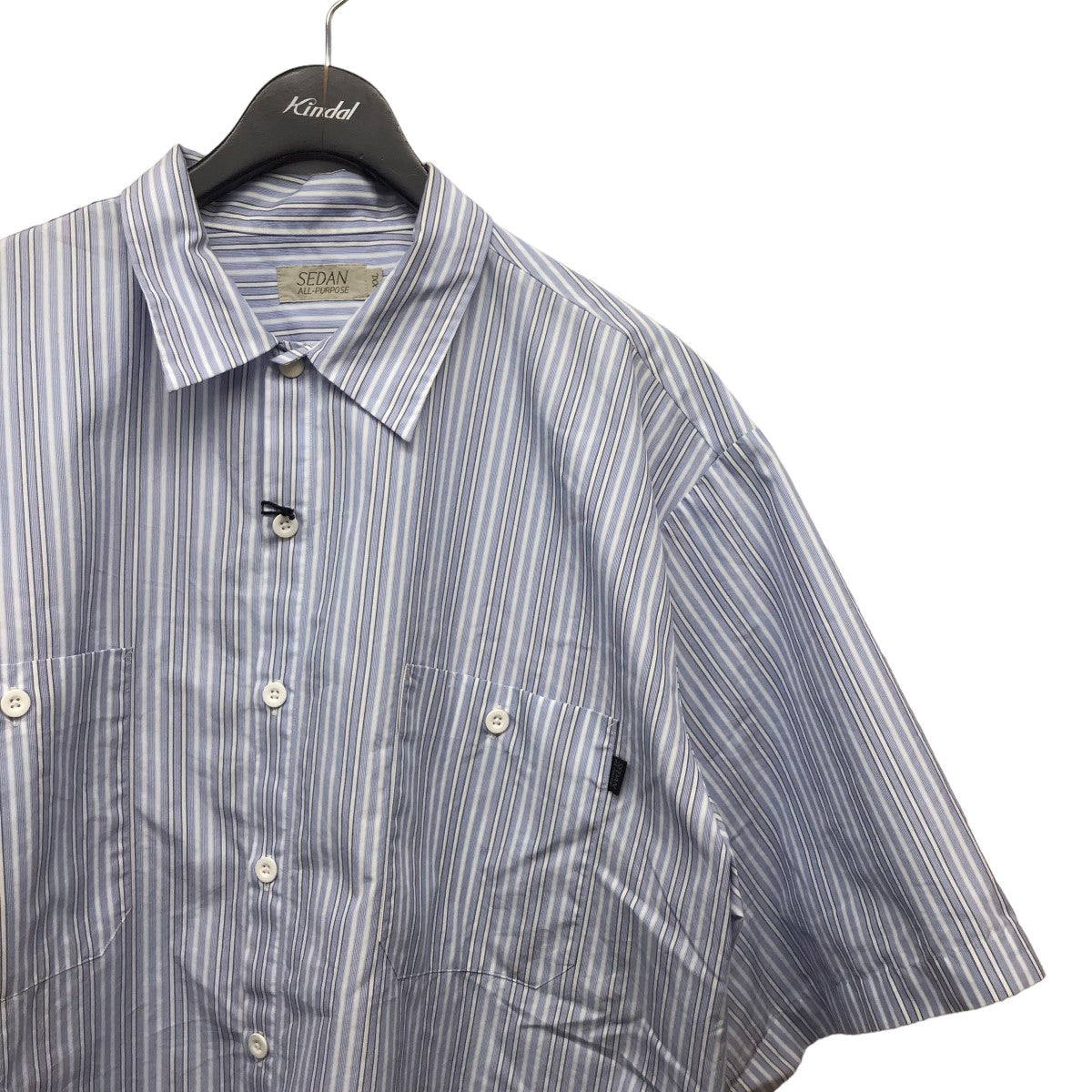 SEDAN ALL-PURPOSE(セダン オールパーパス) 23SS「Striped Cotton Polyester S S Work  Shirt」ストライプシャツ SD23S-SH08 ホワイトストライプ サイズ XXL｜【公式】カインドオルオンライン  ブランド古着・中古通販【kindal】