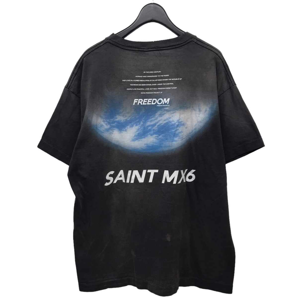 SAINT MICHAEL×FREEDOM 「FD SS TEE FREEDOM」フリーダムプリントTシャツ SM-YS8-0000-C19 ブラック  サイズ M｜【公式】カインドオルオンライン ブランド古着・中古通販【kindal】