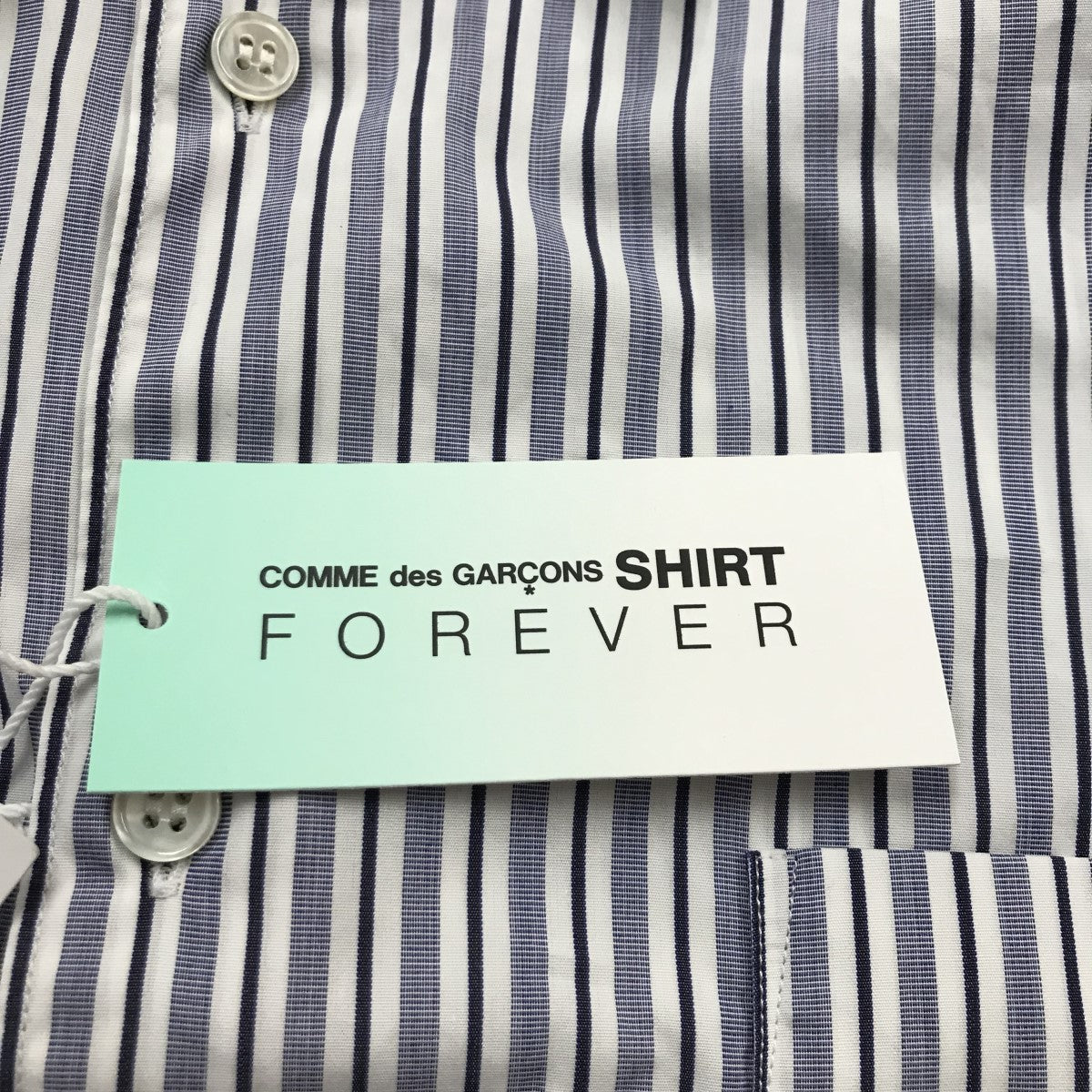 COMME des GARCONS SHIRT FOREVER(コムデギャルソンシャツフォーエバー) 【FOREVER WIDE CLASSIC】  コットンポプリンストライプレギュラーカラーシャツ FZ-B220