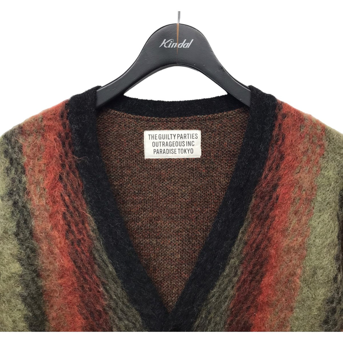 WACKO MARIA(ワコマリア) 19AW「STRIPED MOHAIR CARDIGAN」ストライプモヘヤカーディガン オレンジ サイズ  M｜【公式】カインドオルオンライン ブランド古着・中古通販【kindal】