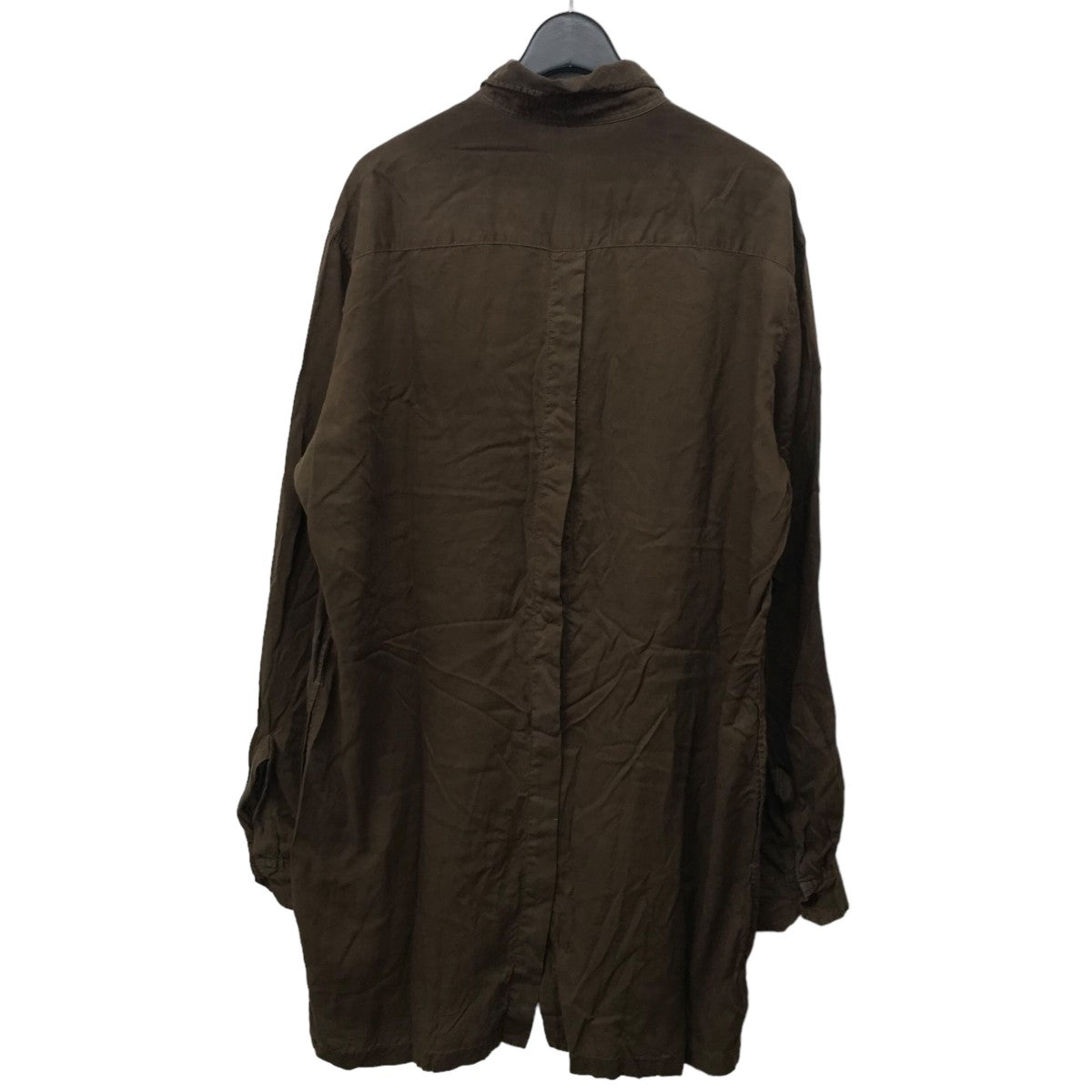 Yohji Yamamoto pour homme(ヨウジヤマモトプールオム) 21AW「CELLULOSE GARMENT DYE LAWN  BACK OPEN BLOUSE」製品染めシャツ