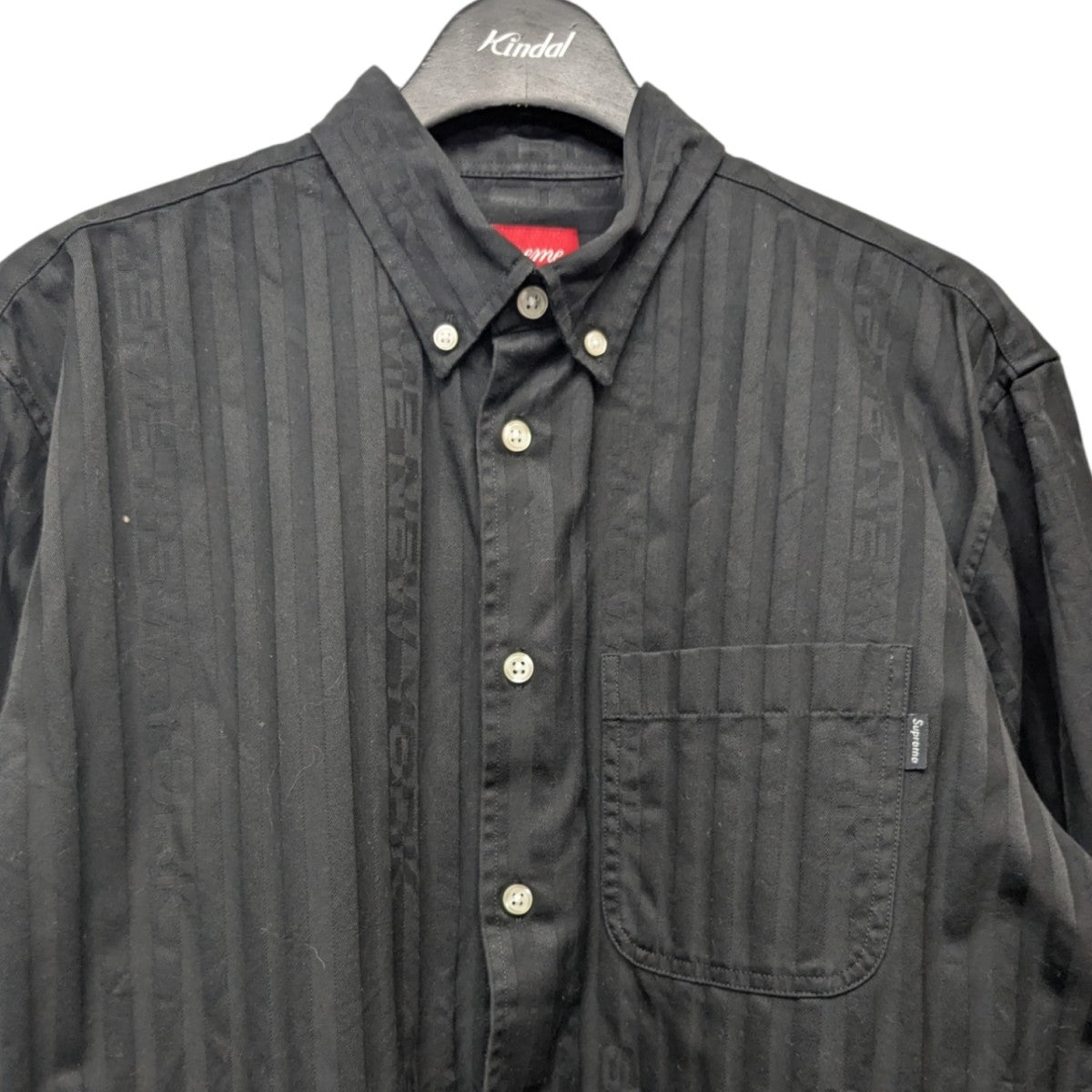 Supreme(シュプリーム) 20AW「Jacguard Stripe Twill Shirt 」ジャガードストライプツイルシャツ ブラック サイズ  S｜【公式】カインドオルオンライン ブランド古着・中古通販【kindal】