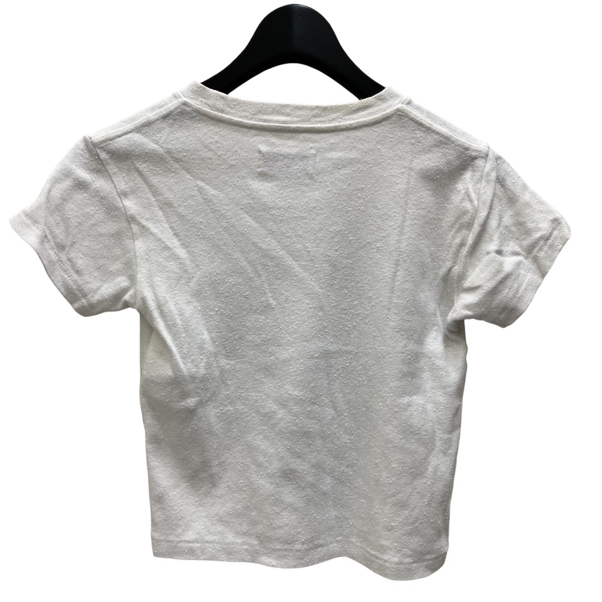 イーアールエル ERL ネップ加工 スカルプリントクロップドTシャツ ホワイト サイズ：XS ERL(イーアールエル) ネップ加工スカルプリントクロップドT