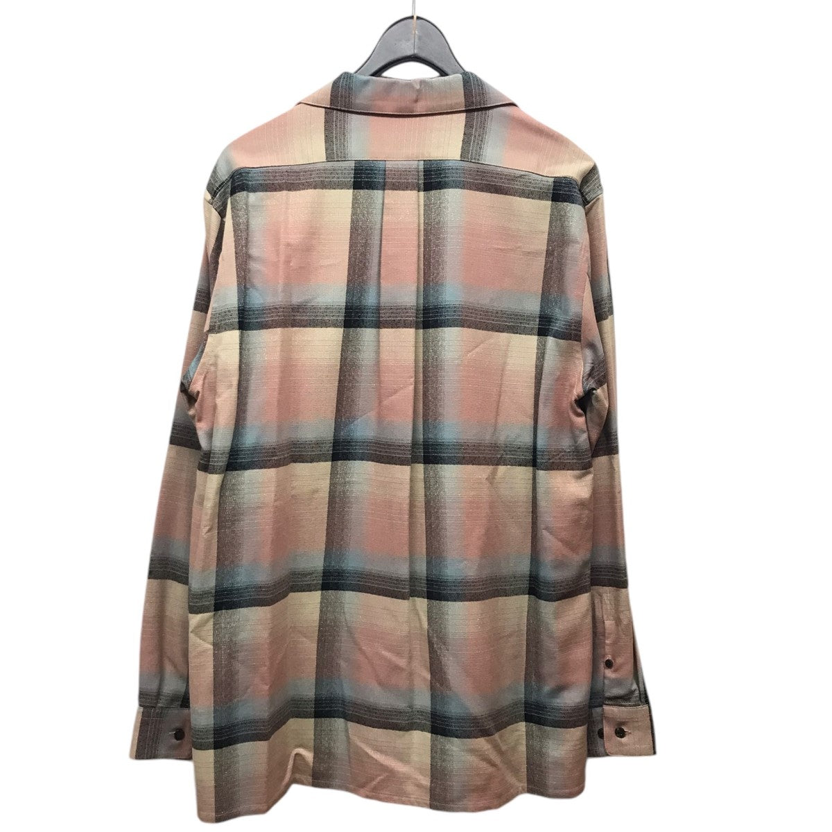 SUGARHILL(シュガーヒル) 【RAYON OMBRE PLAID OPEN COLLER】レーヨンオンブレオープンカラーシャツ2441000507  2441000507 ベージュ×ピンク×ブルー サイズ 1｜【公式】カインドオルオンライン ブランド古着・中古通販【kindal】