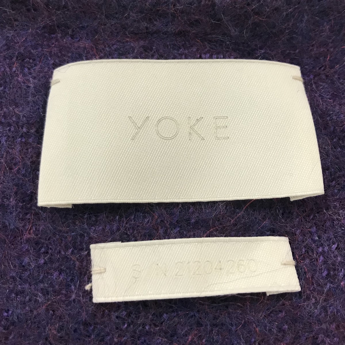 YOKE(ヨーク) 21AW【 LOOSED MOHAIR CARDIGAN】 ルーズモヘアカーディガン YK21AW0282S  YK21AW0282S パープル サイズ 2｜【公式】カインドオルオンライン ブランド古着・中古通販【kindal】