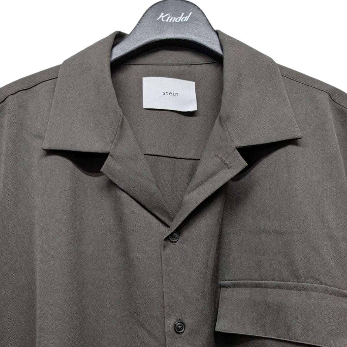 (じゅん様)wool gabardine ss shirt stein(シュタイン) WOOL GABARDINE SS SHIRTウールギャバジン