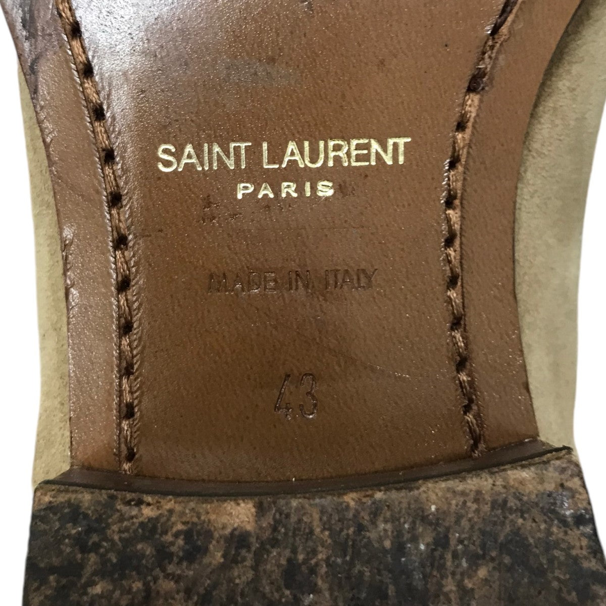 Saint Laurent Paris(サンローランパリ) スウェードサイドゴアチェルシーブーツWA443208 WA443208 ベージュ サイズ  43｜【公式】カインドオルオンライン ブランド古着・中古通販【kindal】