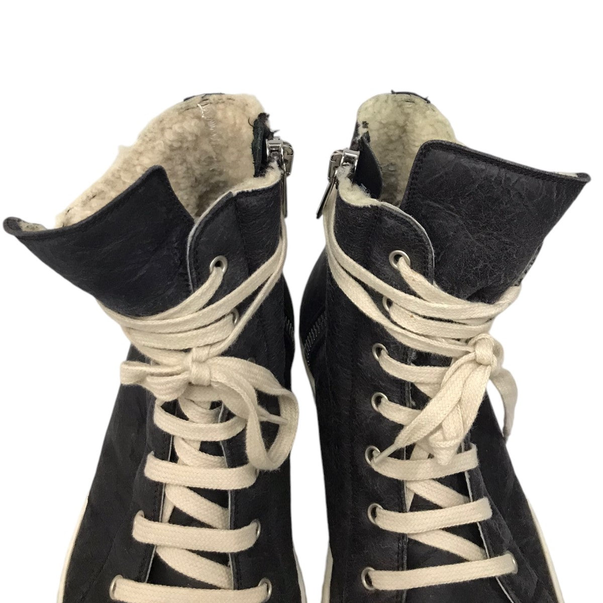 RICK OWENS(リックオウエンス) ムートンラモーンズハイカット 